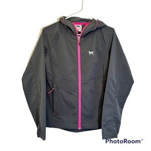 The Black Dog | Women’s full zip Gray Jacket with Hood| Size S